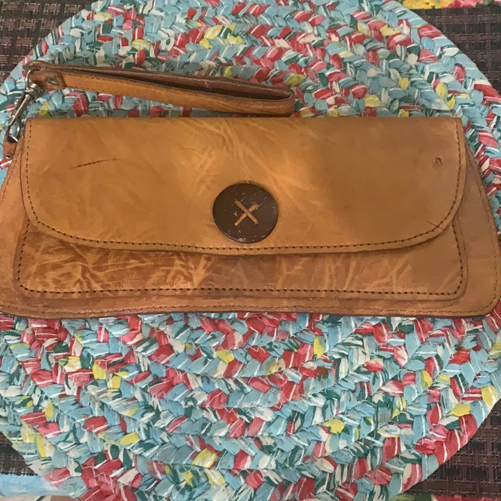 Unbranded Leather Clutch/Wristlet